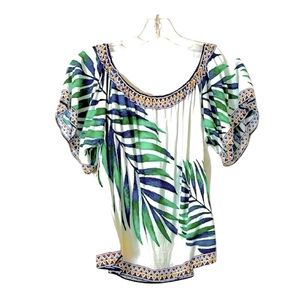 Flying TomatoBoho Tropical Top Blouse Size M